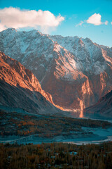 Sunset Over The Mountains, Attabad Lake, Hunza Valley, Pakistan