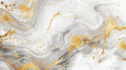 Elegant White and Gold Marble Texture Abstract Background