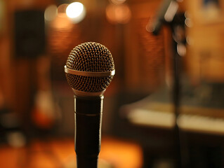 Stage Microphone Close-Up