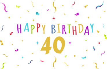 happy birthday graphics, confeti, banner, background, tv wallpaper, colorful - 40