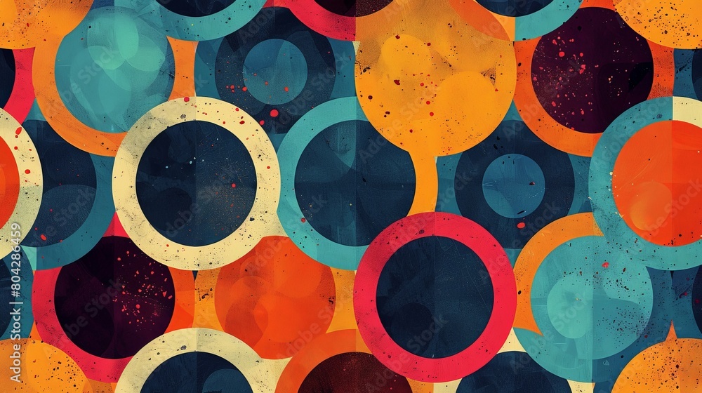 Aufkleber colorful background with circles of different colors