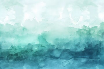Soft Blue and Green Watercolor Background