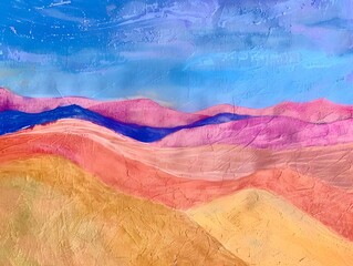 Desert Mirage Abstract Landscape
