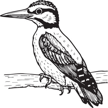 recommend clip art: Woodpecker coloring pages. Woodpecker bird outline. Bird line art for coloring book