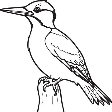recommend clip art: Woodpecker coloring pages. Woodpecker bird outline. Bird line art for coloring book