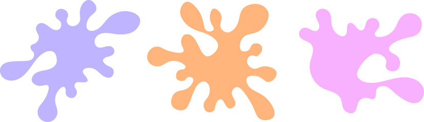 Modern liquid irregular blob shape. Moving Shapes and Random Blobs for abstract graphic design. Trendy backgrounds as funky and fresh trend. Fluid elements and blotch forms