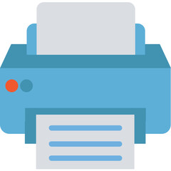 Printer Icon in Flat Style