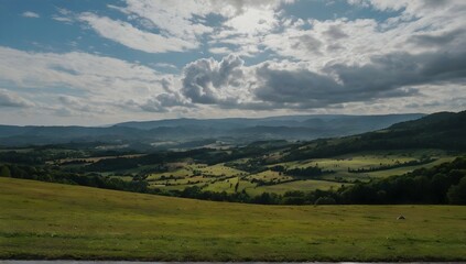 Fototapeta premium Photo scenic view of landscape against sky