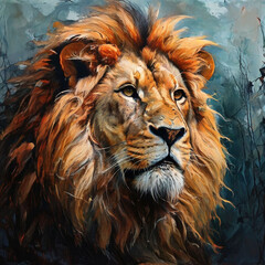 Naklejka premium portrait of a lion