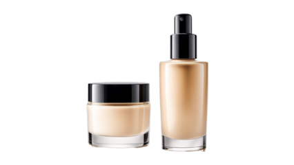 Beauty Products isolated on transparent png background. Generative ai