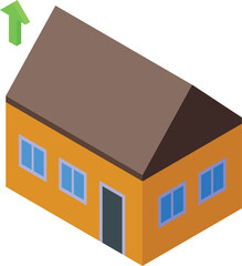 Home improvement icon isometric vector. House renovation. Building project change