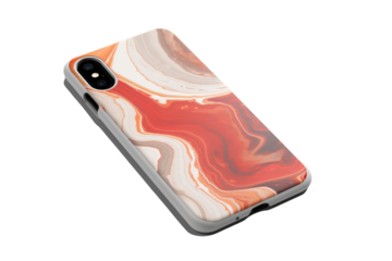 Lustrous Crimson Tides. On a White or Clear Surface PNG Transparent Background.