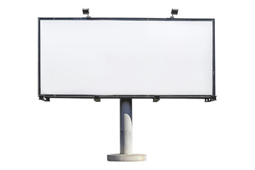 Empty advertising billboard frame Isolated on transparent background