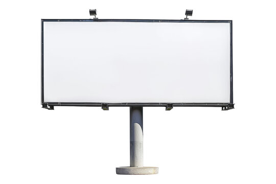 Empty advertising billboard frame Isolated on transparent background