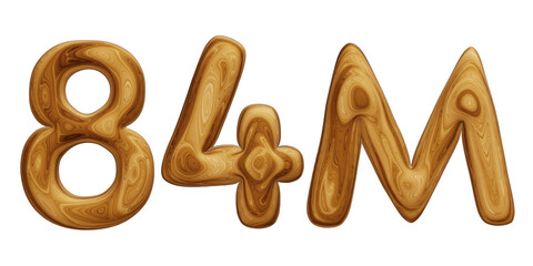 Wooden 84m for followers and subscribers celebration