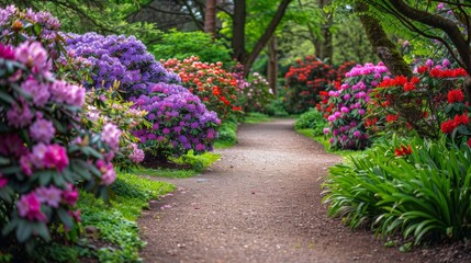 Path Through Garden of Flowers