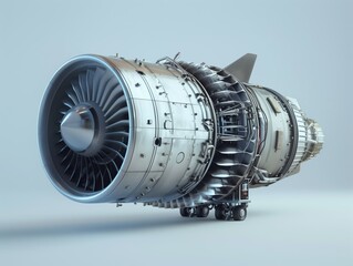 Airplane jet engine motors with propellers technology - obrazy, fototapety, plakaty