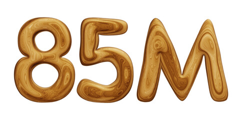 Wooden 85m for followers and subscribers celebration