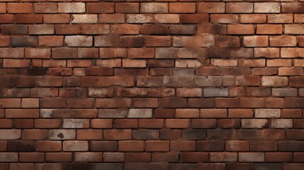 Obraz premium Old brick wall of red color, damaged masonry as abstract background composition. textured surface pattern of stucco texture with holes and scuffs