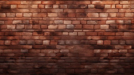 Fototapeta premium Old brick wall of red color, damaged masonry as abstract background composition. textured surface pattern of stucco texture with holes and scuffs
