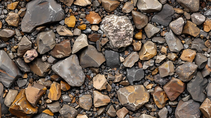 Multicolored Pebbles and Rocks Background or Wallpaper