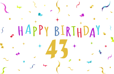 happy birthday graphics, confeti, banner, background, tv wallpaper, colorful - 43