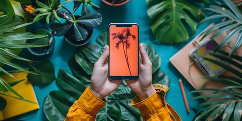 Mobile App Showcasing Virtual Classes and Meetups for Passionate Hobbyists in a Lush Nature Inspired Setting