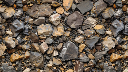Multicolored Pebbles and Rocks Background or Wallpaper