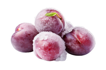 Obraz premium The Frozen Plum Tower. On a White or Clear Surface PNG Transparent Background.