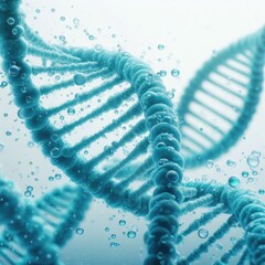 Cyan DNA genome structure biotechnology concept