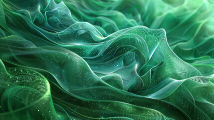 Green Wave Wallpaper Background