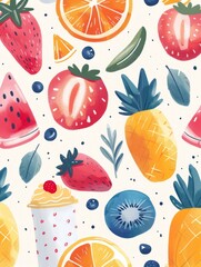 background with fruit
