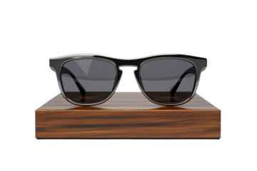 The Sunglasses Resting Place. On a White or Clear Surface PNG Transparent Background.
