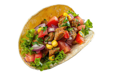 Taco creation Isolated on transparent background