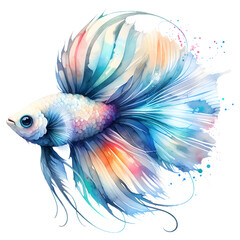 Watercolor Fishes Clipart, Fish Illustrations Graphics for Printable
