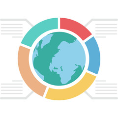 Big Data vector icon in flat style 