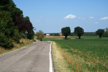 Country landscape near Medesano, Emilia Romagna, Italy