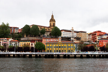 View of Portugalete seen from Ibaizabal river