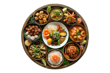 Thai cuisine delight Isolated on transparent background