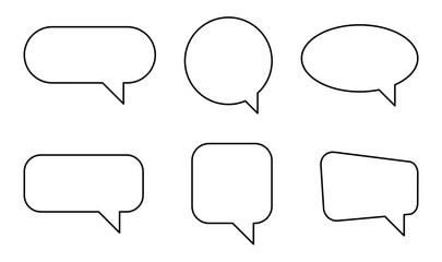 vector collection of speech bubbles. dialog