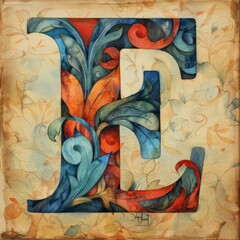 Elegantly Crafted: Artistic Rendering of Letter "E"