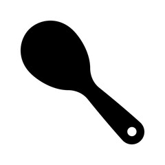 Wooden Spoon. Kitchen tools black isolated vector icons. spoon icons. EPS 10