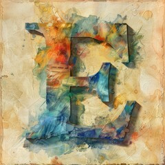 Elegantly Crafted: Artistic Rendering of Letter "E"