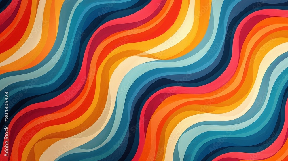 Poster colorful background featuring vibrant wavy lines in various colors