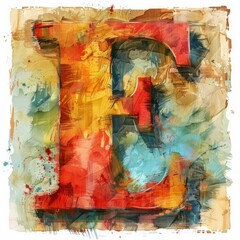 Elegantly Crafted: Artistic Rendering of Letter "E"