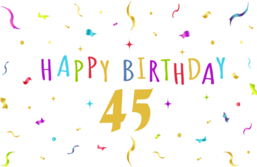 happy birthday graphics, confeti, banner, background, tv wallpaper, colorful - 45