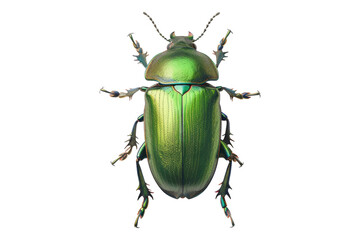 Green June beetle insect Isolated on transparent background