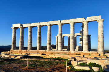 Greece, Cape Sounion, Temple of Poseidon