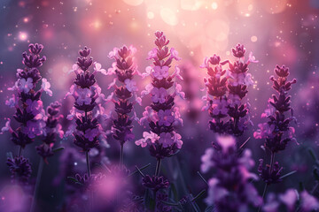Calming lavender background adorned with delicate geometric shapes, creating a sense of tranquility...