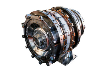 Induction electric motor Isolated on transparent background